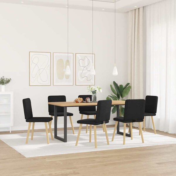 Jídelní židle 6 ks černé textil 3315516