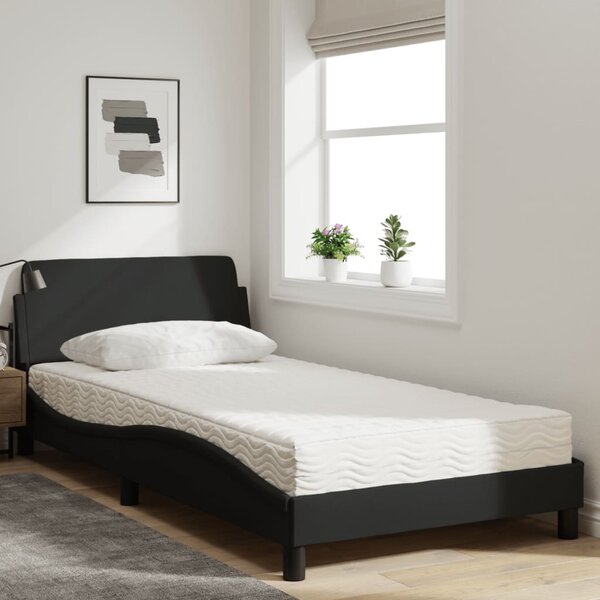 Postel s matrací Dover černá 100 x 200 cm textil 3208346