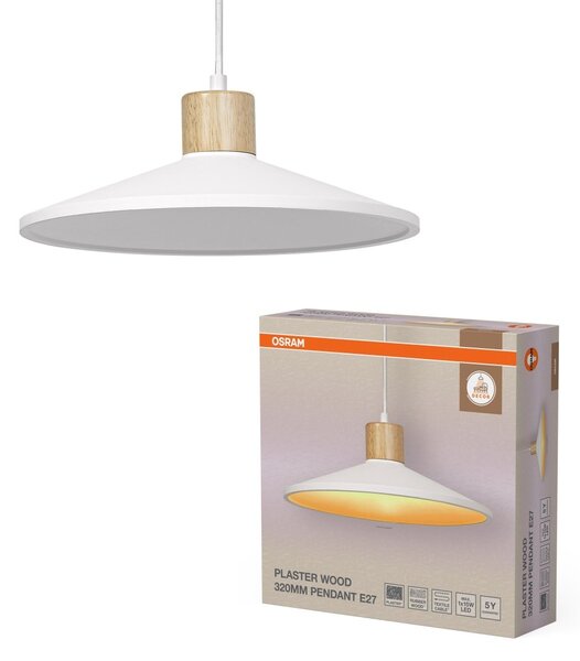 Dekorativní bílé závěsné svítidlo 320mm E27