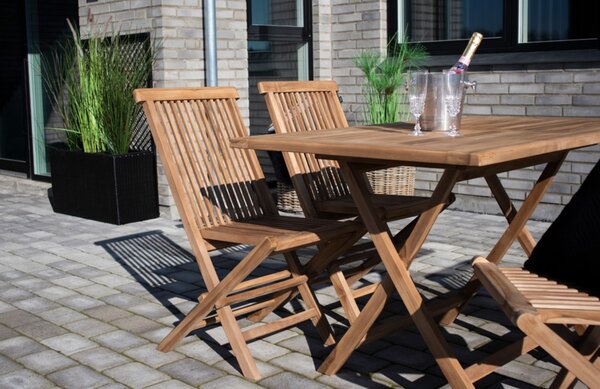 Nordic Living Dřevěný přírodní jídelní stůl Oviedo 120 cm