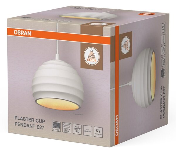Dekorativní bílé závěsné svítidlo CUP E27