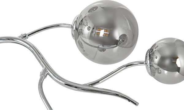 Brilagi - LED Přisazený lustr MISTEL 9xG9/3W/230V černý chrom/kouřová