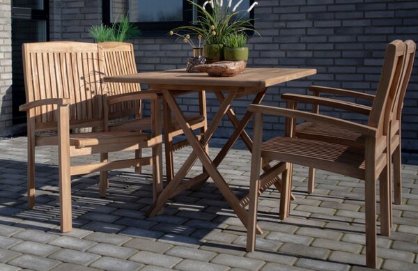 Nordic Living Dřevěný přírodní jídelní stůl Oviedo 120 cm