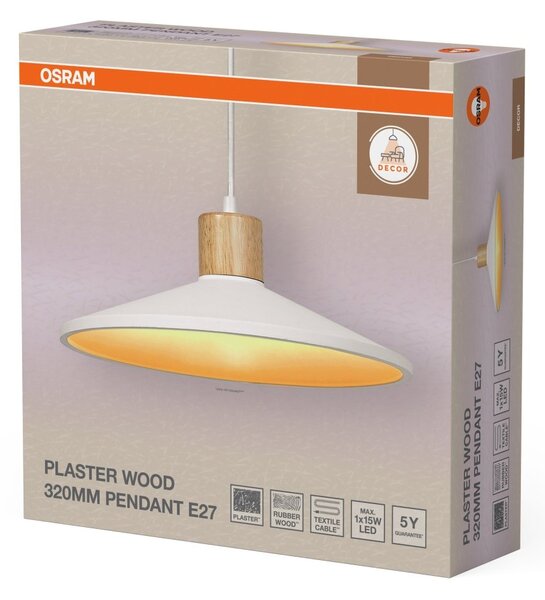 Dekorativní bílé závěsné svítidlo 320mm E27