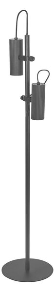 Dekorativní černá stojací lampa 2xGU10