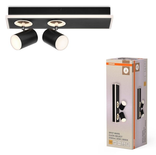Dekorativní černé stropní svítidlo 29 W Teplá bílá 408 mm