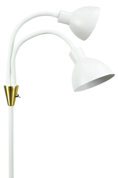 Stojací Lampa Dyberg Larsen, Lilje, Bílá, Obývací pokoj, Kov, Design