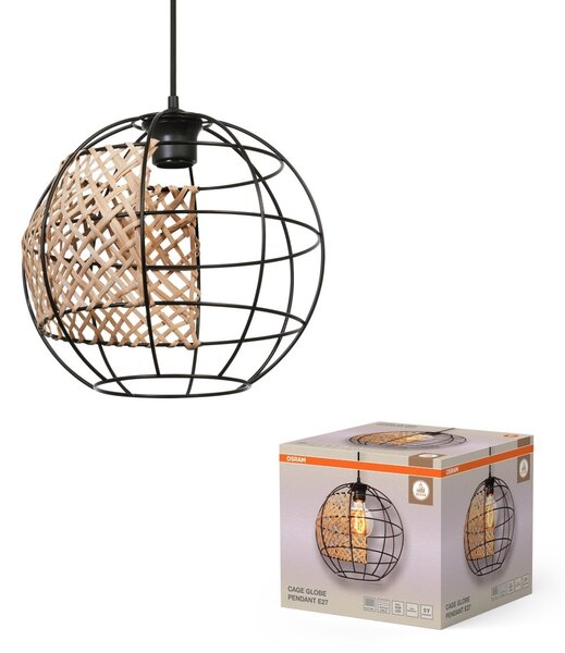 Dekorativní černé Závěsné svítidlo E27 Globe