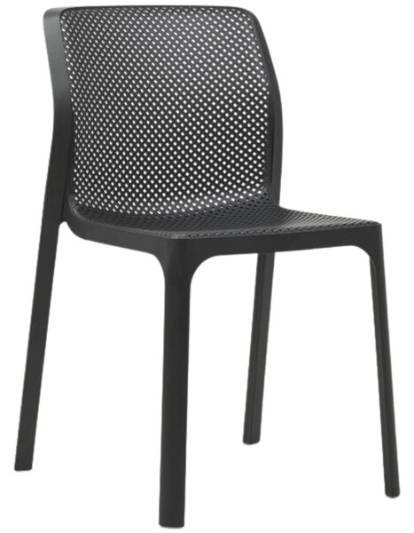 Nardi Antracitově šedá plastová jídelní židle Bit