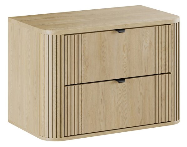 Comad Závěsná skříňka pod umyvadlo Ovalia s deskou 80 cm dub Cremona