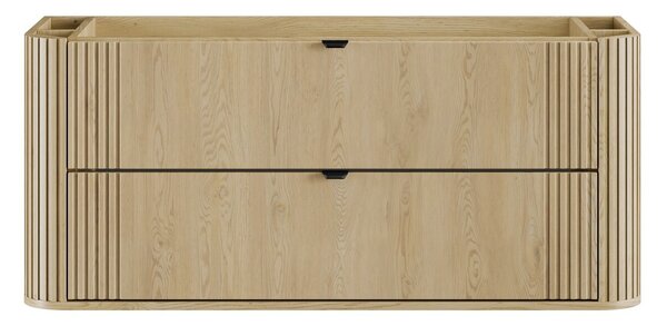 Comad Koupelnová sestava Ovalia Pure se zápustným umyvadlem a skříňkami 120 cm dub cremona
