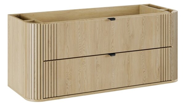 Comad Koupelnová sestava Ovalia Pure se zápustným umyvadlem a skříňkami 120 cm dub cremona