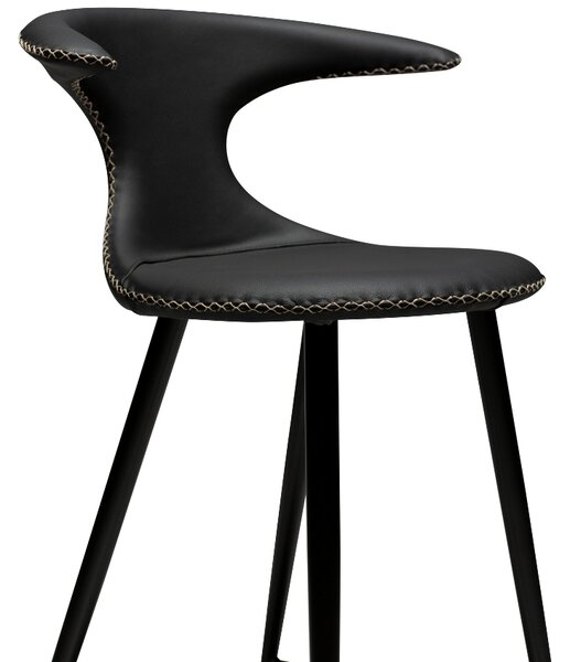 ​​​​​Dan-Form Černá kožená barová židle DAN-FORM Flair 65 cm