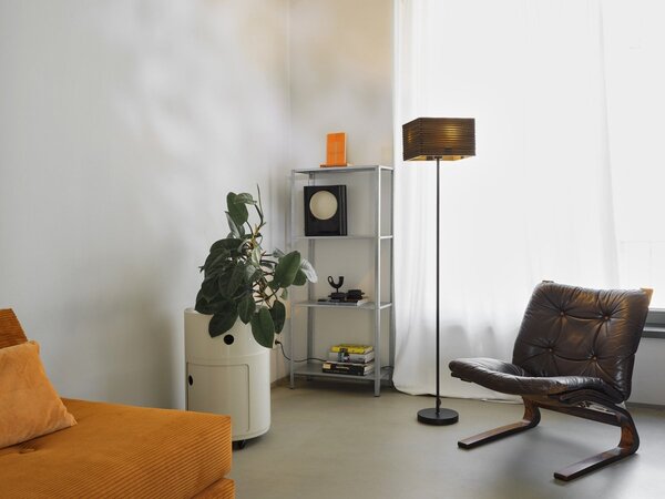 Dekorativní stojací lampa Cardboard Square E27 hnědá, 300 mm