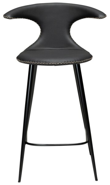 ​​​​​Dan-Form Černá kožená barová židle DAN-FORM Flair 65 cm