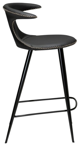 ​​​​​Dan-Form Černá kožená barová židle DAN-FORM Flair 65 cm