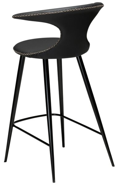 ​​​​​Dan-Form Černá kožená barová židle DAN-FORM Flair 65 cm