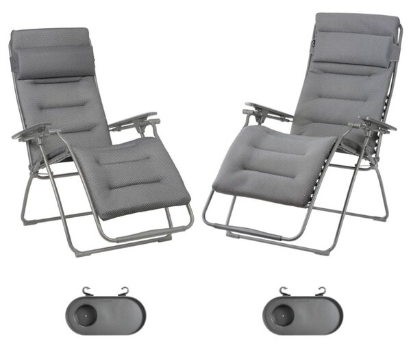 Zvýhodněná sada 2026: 2x Relaxační křeslo FUTURA BeComfort šedá Silver (vel. standard a XL)