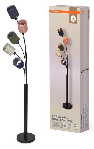 Dekorativní stojací lampa Felt Weaving Cans 5xE14 vícebarevná, 505 mm
