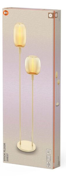 Dekorativní stojací lampa Stick 2xE27 béžová