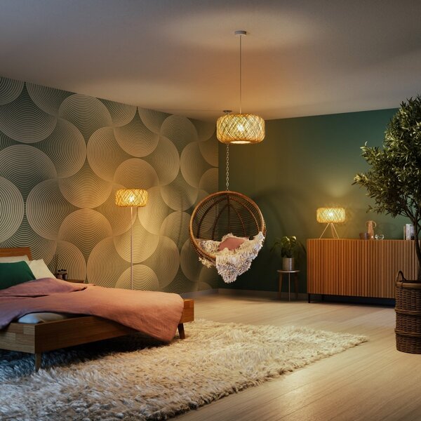 Dekorativní stojací lampa Paper bale 1xE27