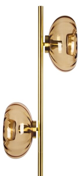 Dekorativní stojací lampa Gold Glass 2xE14, zlatá