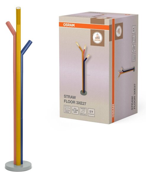 Dekorativní stojací lampa Straw 3xE27