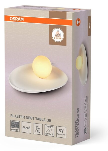 Dekorativní stolní lampa Plaster Nest 1xG9, bílá