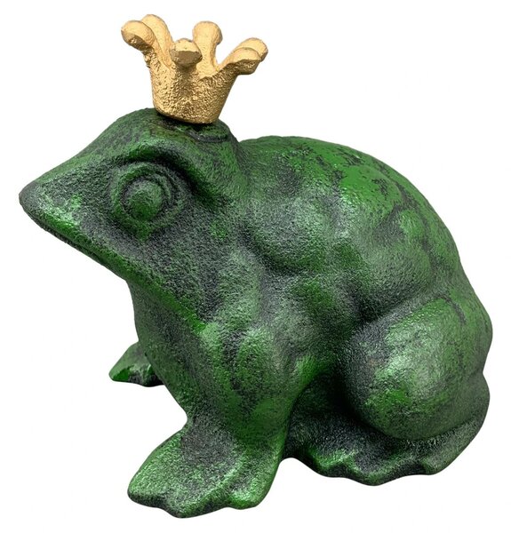 Zahradní litinová figurka Jeremy, 12 cm, zelená