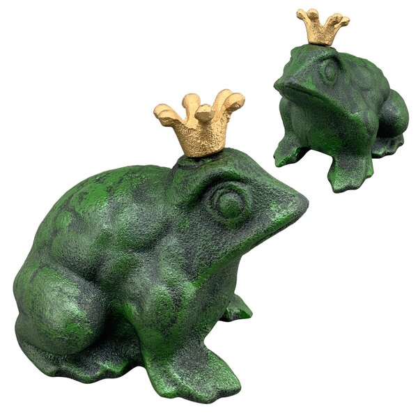 Zahradní litinová figurka Jeremy, 12 cm, zelená