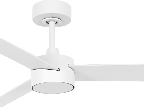 Stropní ventilátor Climate IV se světlem, bílý, tichý – Beacon Beacon Lighting, Climate IV, stmívatelné, Bílá, Obývací pokoj, Plast, Moderní