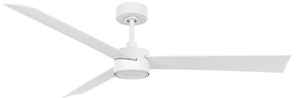 Stropní ventilátor Climate IV se světlem, bílý, tichý – Beacon Beacon Lighting, Climate IV, stmívatelné, Bílá, Obývací pokoj, Plast, Moderní