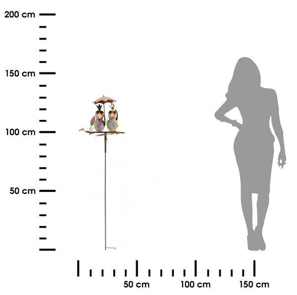 Zapichovací zahradní dekorace Jason, 133 cm, kov, vícebarevná
