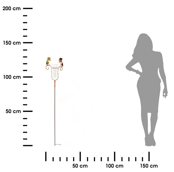 Srážkoměr Jackson, 129,5 cm, kov/sklo, vícebarevný