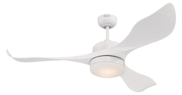 Stropní ventilátor Pierre s LED osvětlením, bílý, tichý, DC – Westinghouse Westinghouse, Pierre, stmívatelné, Bílá, Obývací pokoj, Plast, Moderní