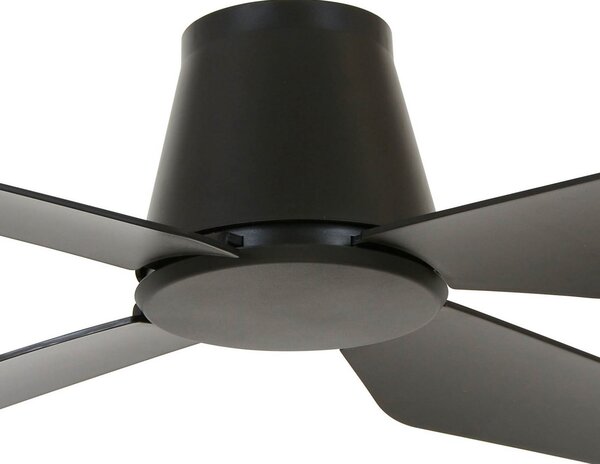 Stropní ventilátor Aria CTC, černý, Ø 121 cm, tichý – Beacon Beacon Lighting, Aria CTC, Černá, Obývací pokoj, Plast, Moderní