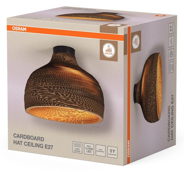 Dekorativní stropní svítidlo Cardboard Hat E27 hnědé