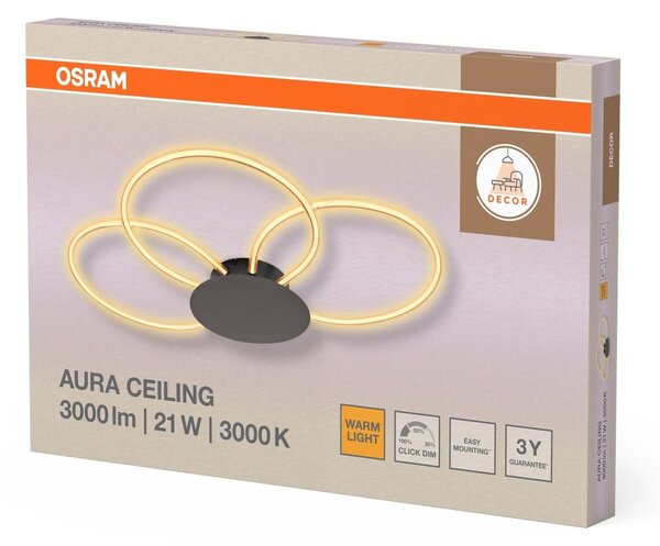 Dekorativní stropní svítidlo Aura 21W 830, Teplá bílá, 913 mm