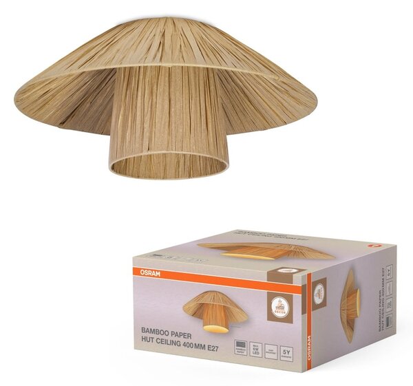 Dekorativní stropní svítidlo Bamboo Paper Hut 400 mm E27 hnědé