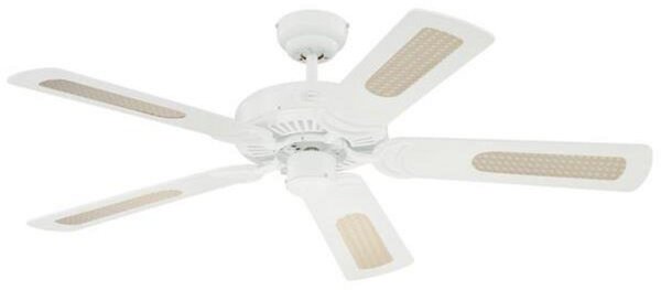 Stropní ventilátor Monarch, bílý, tichý, ocel – Westinghouse Westinghouse, MONARCH, Bílá, Obývací pokoj, Plast, Moderní