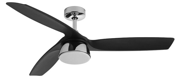 Stropní ventilátor Bronx LED DC, tichý, 132 cm, CCT – Beacon Beacon Lighting, Bronx, stmívatelné, Černá, Obývací pokoj, Plast, Moderní