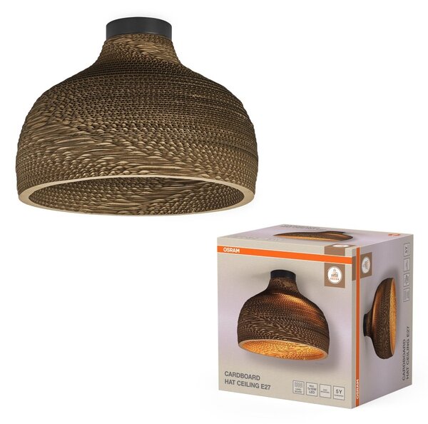 Dekorativní stropní svítidlo Cardboard Hat E27 hnědé