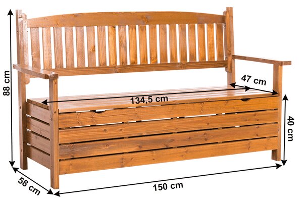 Zahradní lavice 150 cm Amelli (hnědá)