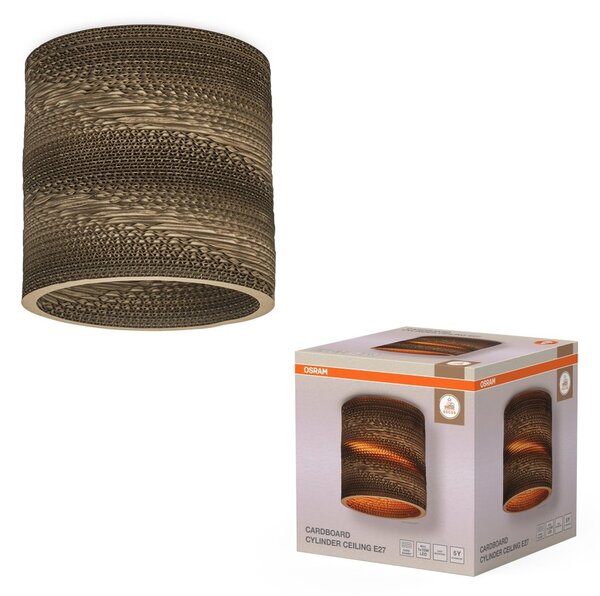 Dekorativní stropní svítidlo Cardboard Cylinder E27 hnědé