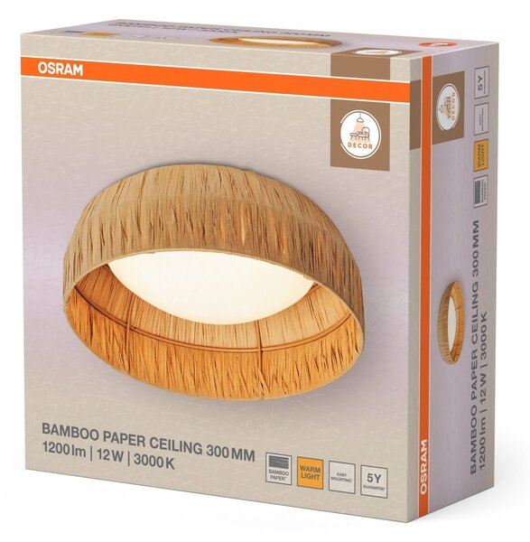 Dekorativní stropní svítidlo Bamboo Paper 12W 830 Teplá bílá, hnědé