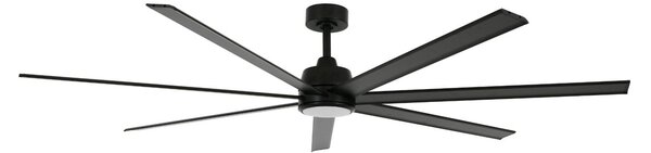 Stropní ventilátor Atlanta s osvětlením, černý, DC, tichý – Beacon Beacon Lighting, Atlanta, stmívatelné, Černá, Obývací pokoj, Hliník, Moderní