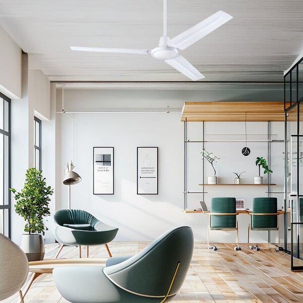 7316740 Stropní ventilátor, bílý, DC, Ø 142 cm – Westinghouse Westinghouse, 7316740, Bílá, Obývací pokoj, Kov, Moderní