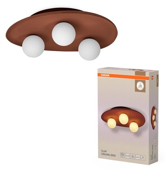 Dekorativní stropní svítidlo Clay Nest 3xG9 hnědé, 500 mm