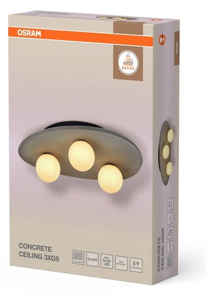 Dekorativní stropní svítidlo Concrete Nest 3xG9 šedé, 500 mm