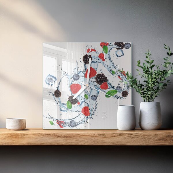 Skleněné hodiny Ovocná zmrzlina zskb-30x30-00089157